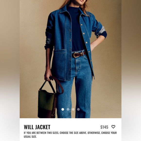 Sezane Will Jacket Denim Blue - Size M - Picture 4 of 8